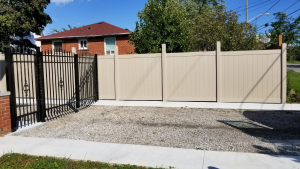 Vinyl Fence Brampton Privacy Fence With Aluminum Gate by Vinyl Fence Toronto